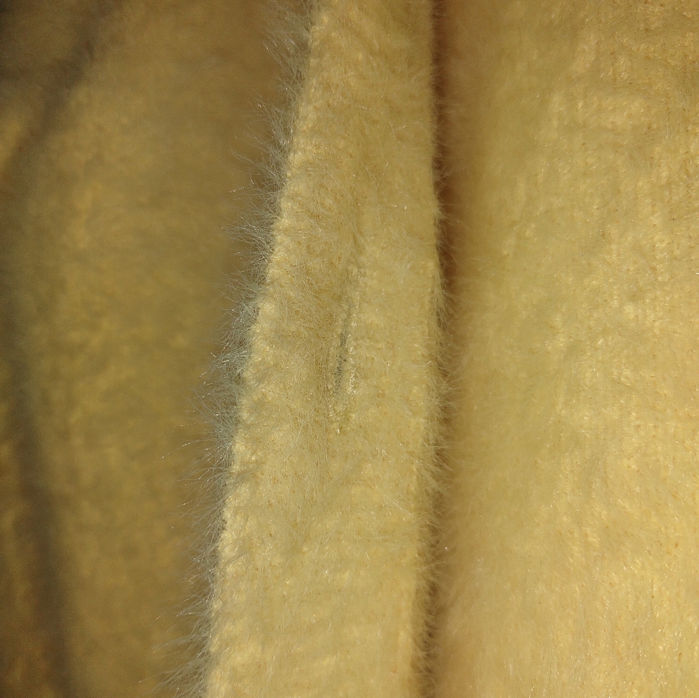 Soft Yellow Fuzzy Knit Cardigan - Picture 5 of 9